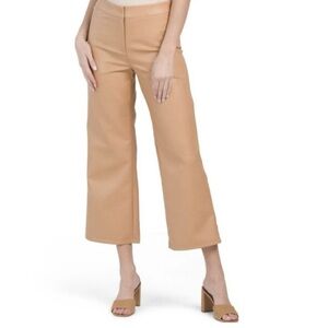 Bagatelle Collection Faux Leather Cropped Wide Leg Pants. Size XL